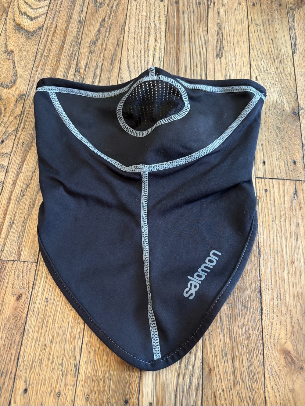 Salomon Black Face Gaiter with Gray Trim
